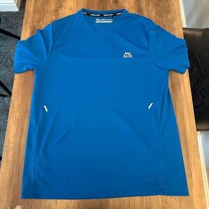 Boohoo Men's Bright Blue Short-Sleeve Athletic Tee